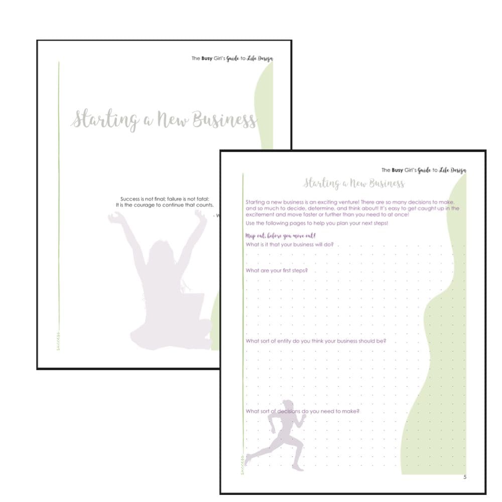 Page images from the busy girl's code