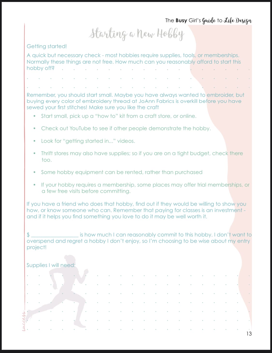 Guided success journal for women