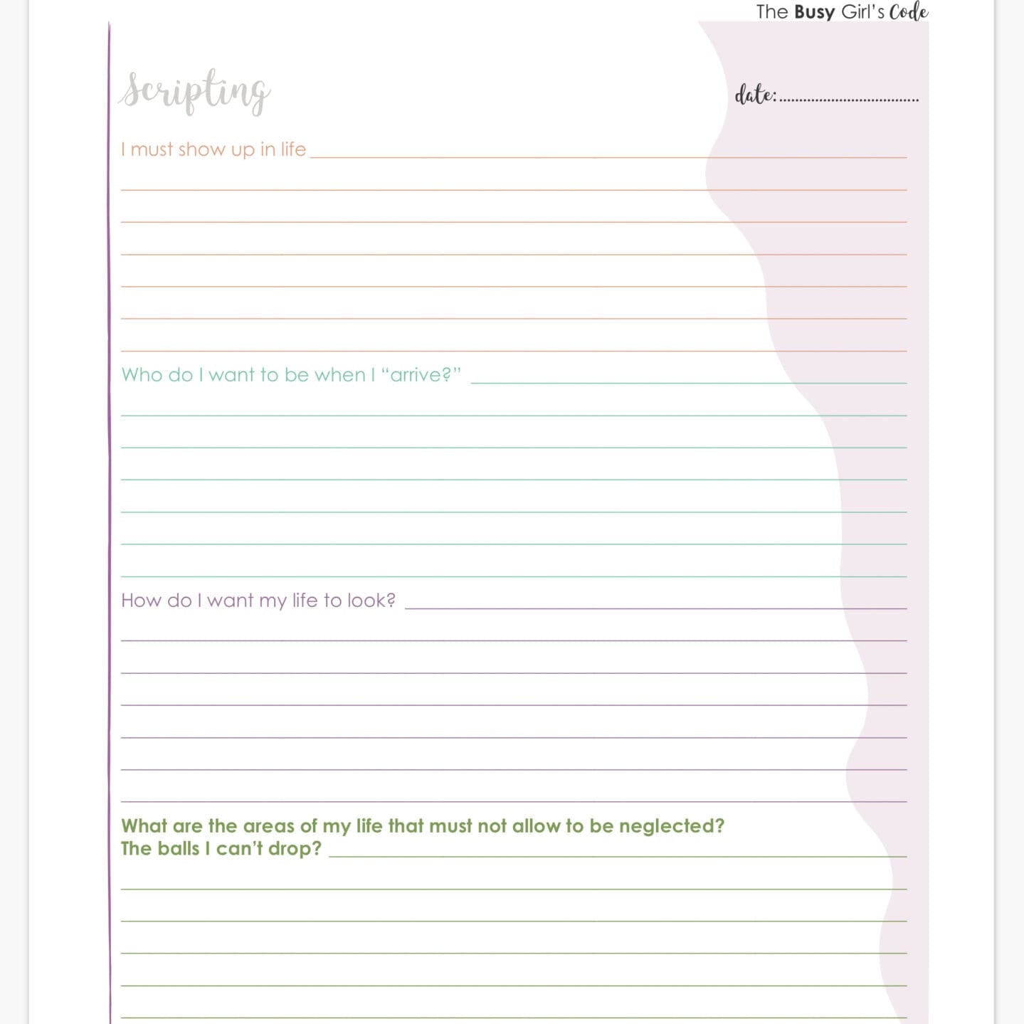 Guided success journal for women